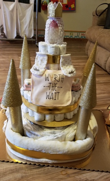 castle diaper cake
